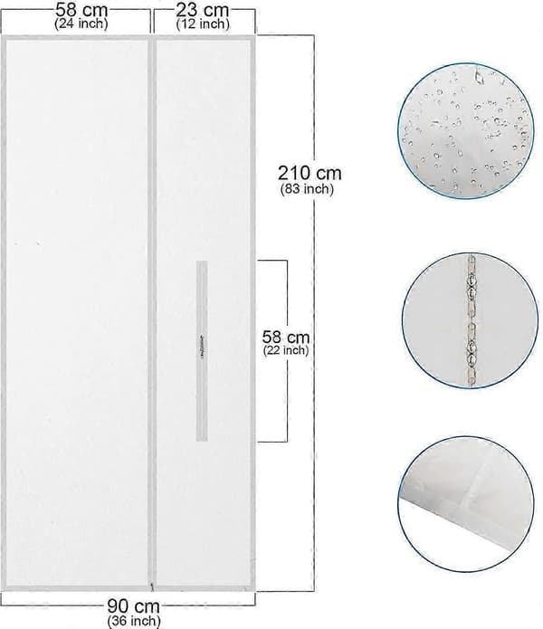 Universal vinduesforseglingssæt til bærbar AC og tørretumbler - Isolerende skum og justerbart panel 210CM*90CM