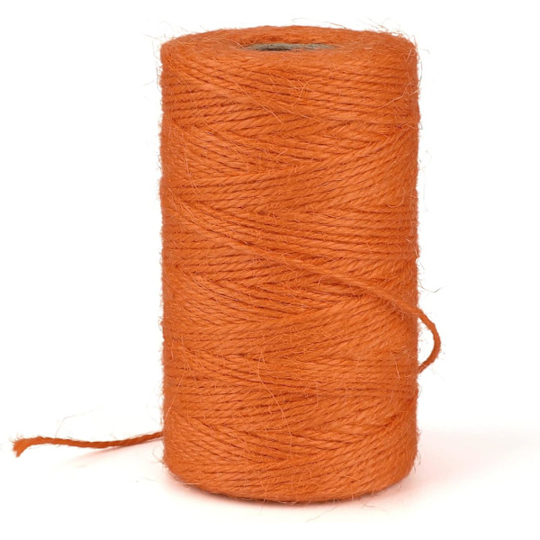 328 Fod Naturlig Bomuldsreb Bedste Kunst Håndværk Gave Snøre Jul Snøre Holdbar Pakkesnor Til Gave Ornamenter（Farve:Orange）