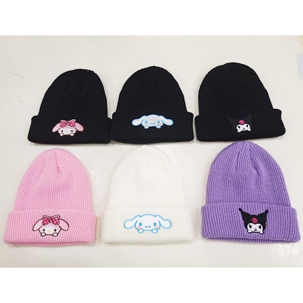 Sød tegneserie hue blød varm strikket hat efterår og vinter kvinder piger pullover hat