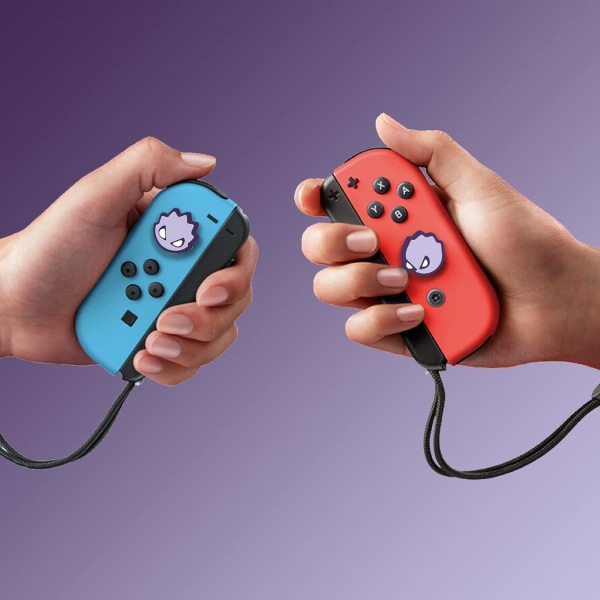 4 st tumgreppskåpor kompatibla med Nintendo Switch/OLED/Switch Lite, mjuka silikon joystickgrepp söta 3D analoga sticköverdrag munkar