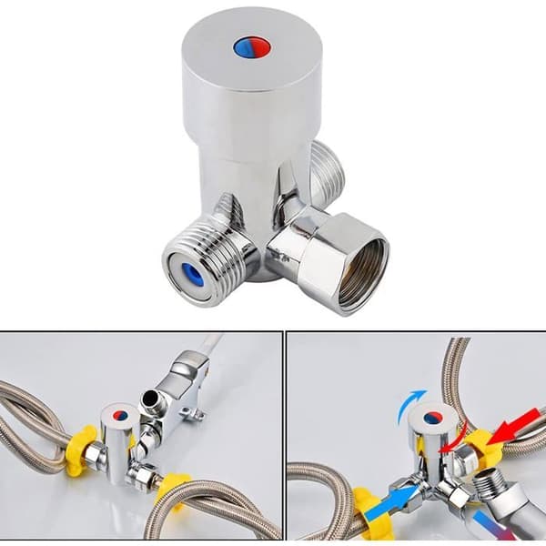 Termostatisk blandare - PZCC - Massiv mässing - Automatisk sensor - Vattenbesparande - Dusch