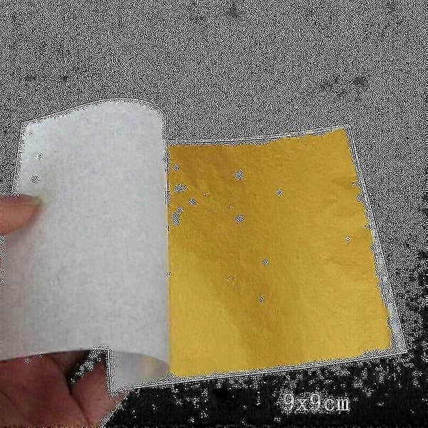 100 ark 24K ægte bladguld til kunsthåndværk og forgyldning - Førsteklasses indramnings- og designmateriale_lhh Silver