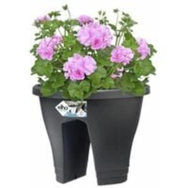 ELHO Balkonplanter Corsica Flower Bridge 30 - Antracitgrå - Udendørs altan - L 29,6 x B 29,6 x H 24 cm
