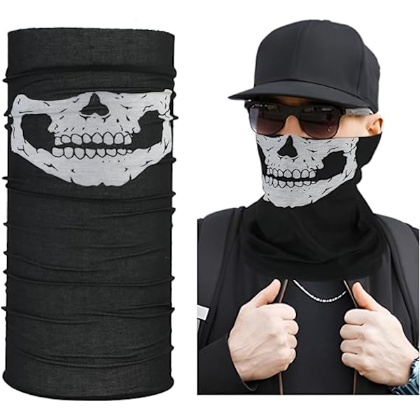 Hals Skelett Mask Ansikts Balaclava Solskydd Överdrag Motorcykel Skydd Från Uv Halva Masker Arbeta Huvudduk Kylning Värmare Fiske Skidåkning Arbetare Män