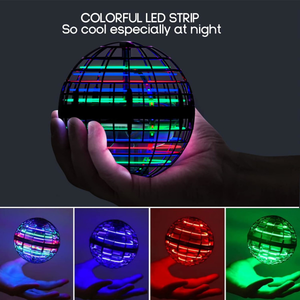 Flygande Orb Ball Leksaker Soaring Hover Boomerang Spinner Handkontrollerad Mini Drone Kosmisk Globe Spinning Barn Vuxna Utomhus Flyg Leksak Födelsedagspresent Cool