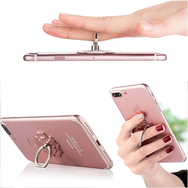 Finger Ring Holder 360 Rotation Telefonhållare Ring Grip Kompatibel med Apple iPhone Xs Max XR X 8 7 Plus 5 5s Samsung S8 S7 4-Pack