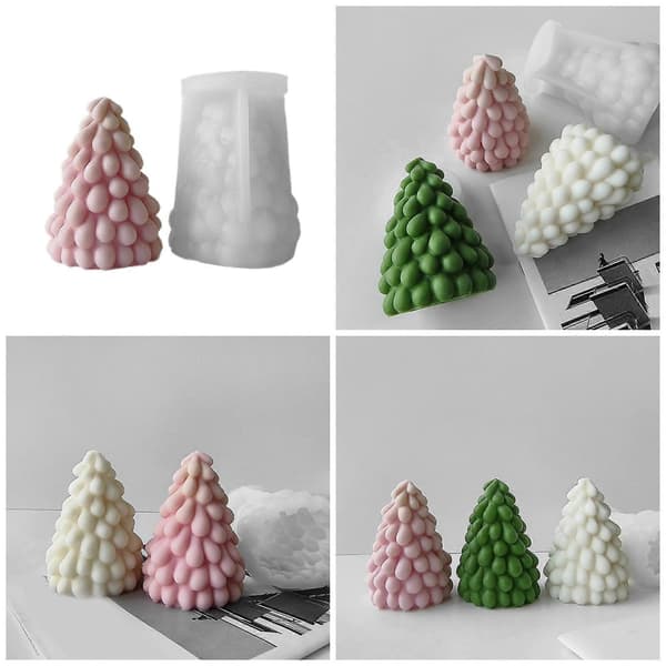 Silikoneforme Ornamentforme Juletræsform Silikone Lysforme Lysfremstillingsudstyr til Håndværksentusiaster