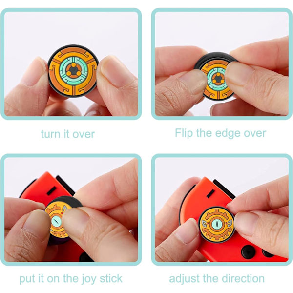 4PCS Jusy Thumb Grip Caps Kompatibel med Nintendo Switch/OLED/Switch Lite, Mjuk Silikon Joy-Con Joystick Grip Söt 3D Analog Stick Cover Donuts