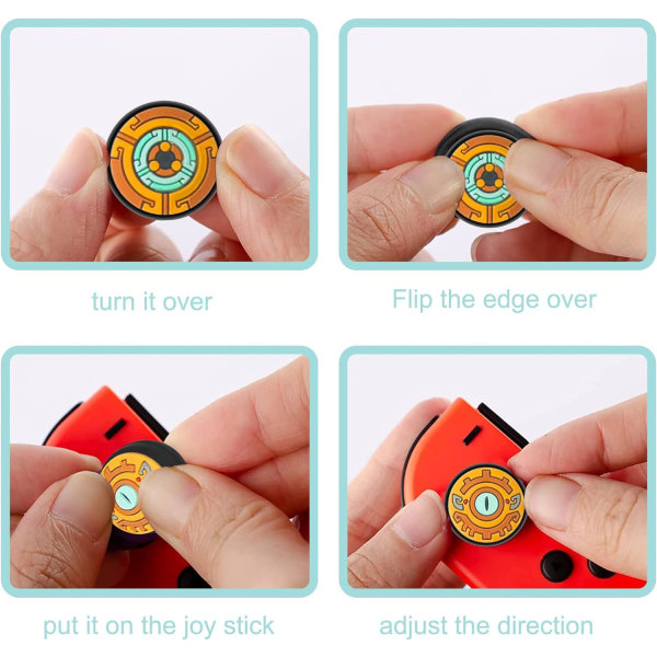 4st Jusy Thumb Grip Caps Kompatibel med Nintendo Switch/OLED/Switch Lite, mjuk silikon Joy-Con Joystick Grip Söta 3D Analog Stick Cover Donuts