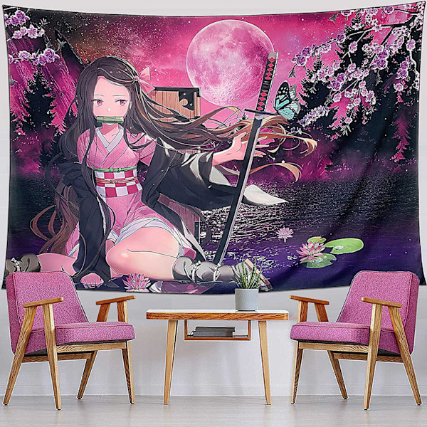 Anime Demon Poster - Anime Gobelin - Anime Poster Dekoration - Anime Gobelin Rollende Schriftrolle, Kann für Geburtstagsfeier Dekoration Gobelin 60x80 Zoll verwendet werden