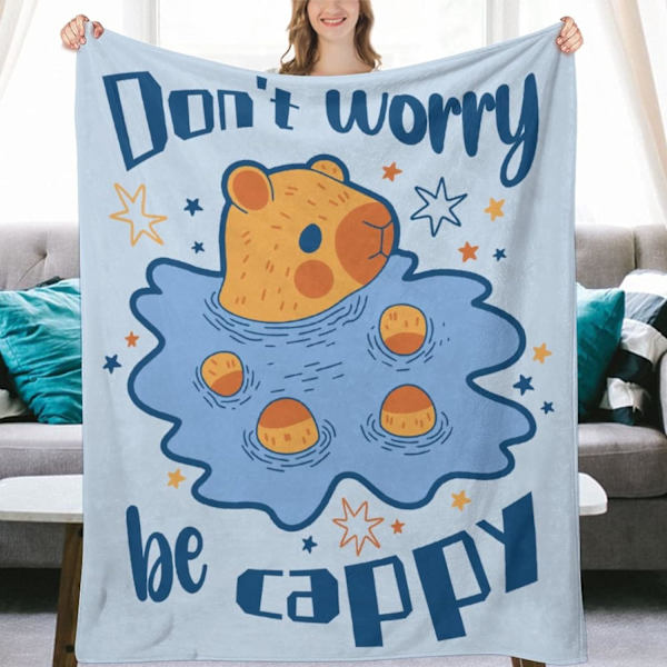 Tæppegave, 127cm*152.4cm Flanneltæppe, Blødt varmt plys plys tæppe til piger, Sofa seng rejse værelse dekoration