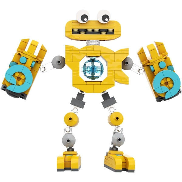 Gul Wubbox Actionfigur Modell - My Monsters  Wubboox Djurfigur Docka Plyschleksak - Födelsedag Ideal Gåvor Modell för Barn, Vänner, Spel (256 Bitar)