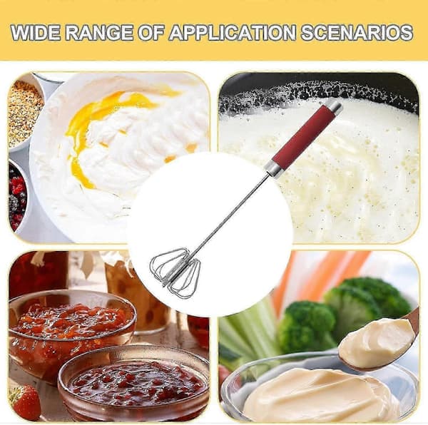 Piranha Whizzy Whisk Halvautomatisk Eggvisp Håndtrykk Eggvisper Rustfritt Stål Blender Mikser