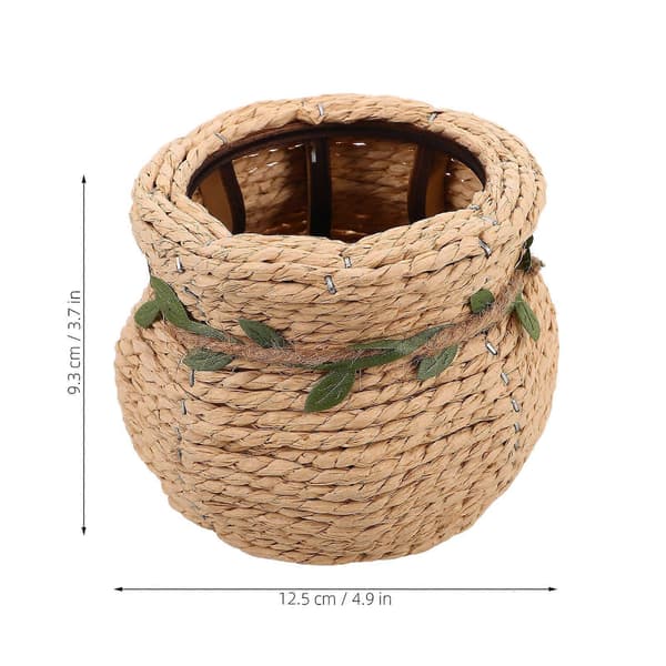 Handvävd blomkorg i nordisk stil, dekorativ förvaring