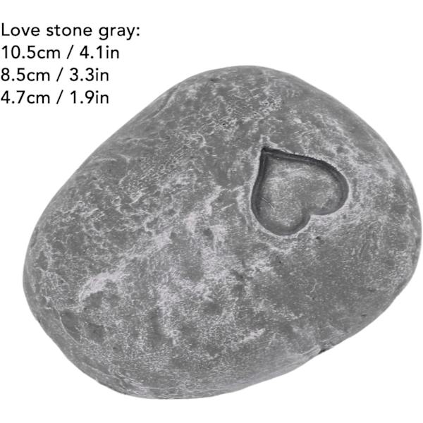 Hund Gravmærke, Robust og udsøgt harpiks kæledyr mindesten til baggård komfort (Love Stone Grey)