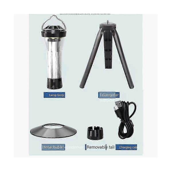 Beacon Campinglys LED-belysning Campinglys Mini Bærbar USB Oppladbar Lommelykt Campinglys