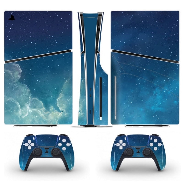 Playstation 5 Slim Ps5 Slim Sky Blue Skin Decal Og Controller Klistremerker Sett, Riperesistent (Disk) Style11