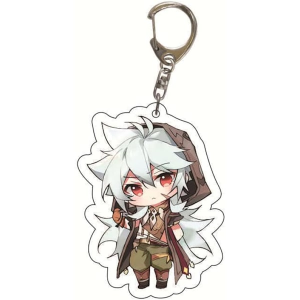 Cyno Ganyu Keqing Eula Mona Nahida Genshin Impact Nyckelringar Set Tillbehör Anime Nyckelring Söta för Kvinnor Flickor Födelsedagspresent