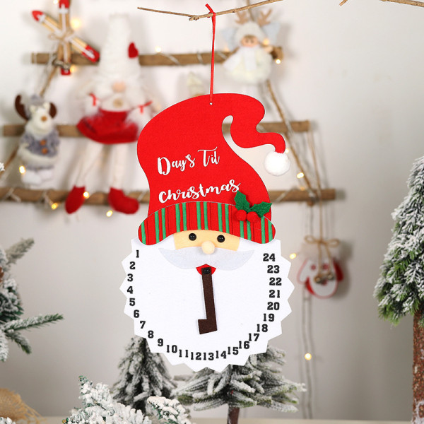 Countdown To Christmas - Festive Re-Usable Traditional Advent Calendar For Children - 24 Days Countdown to Christmas (Snowman Nose)