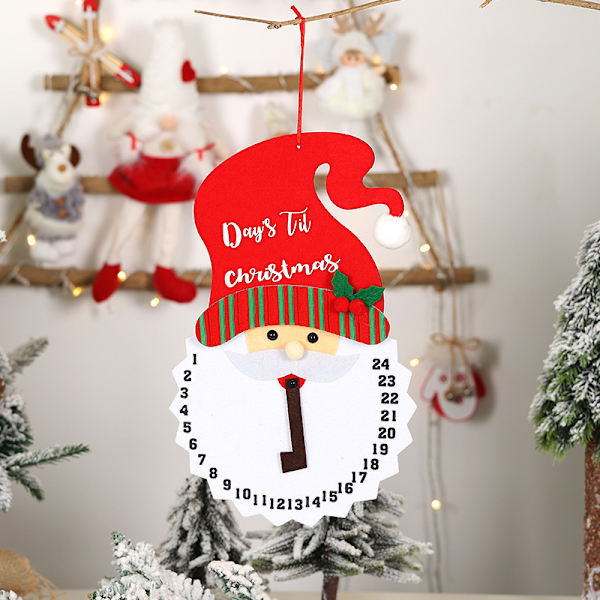 Nedtælling til jul - Festlig genanvendelig traditionel adventskalender til børn - 24 dages nedtælling til jul (snemandsnæse)