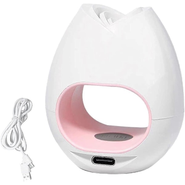 16W Nageltorkare UV-LED-lampa Bärbar Knapp UV-LED-lampa Nagelkonstverktyg Rosform Nageltorkare för Gellack Manikyr (vit