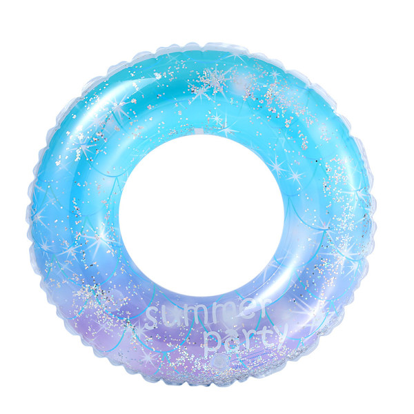 Oppblåsbar badering for barn, badering poolbøye, retrostripet PVC oppblåsbar bøye poolbøye Sequin starry sky Suitable for ages 2-4