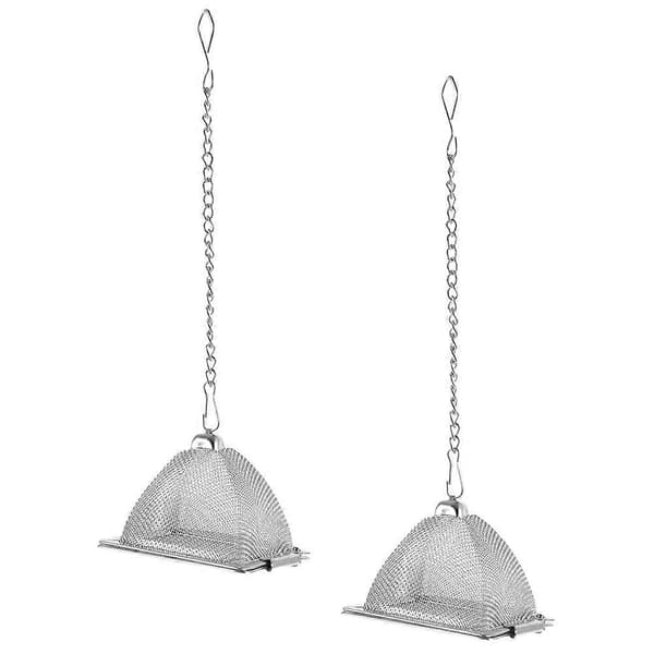 Tesil for løs te i rustfritt stål, pyramideform, til hjemmebruk, 2 stk.