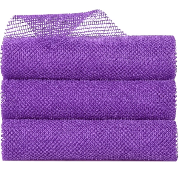 2-pack nätsvamp, badkroppsexfoliator Badkroppsryggskrubb för mjukare hud Purple 30*80cm