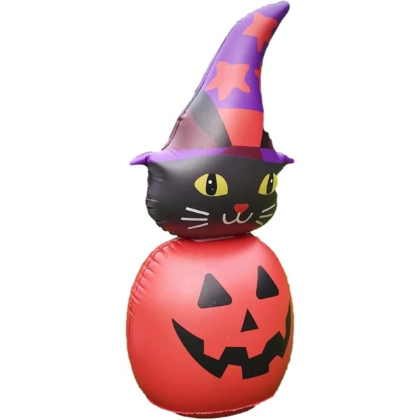 Inflatable Halloween Decorations | Inflatable Halloween Cat Pumpkin Ghost - PVC Inflatable Halloween Decoration for Garden, Yard, Lawn, Patio