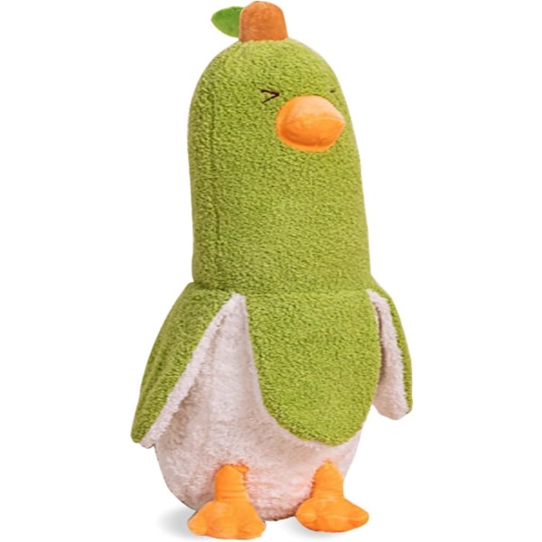 Banana Duck Plush Cute Duck Stuffed Animals Throw Plushie Doll Toy Soft Hugging Pillow (Green, 19.7")