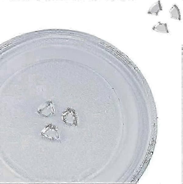 Universal Mikrovågsugnsglasplatta med 3 Fästen, 24,5 cm