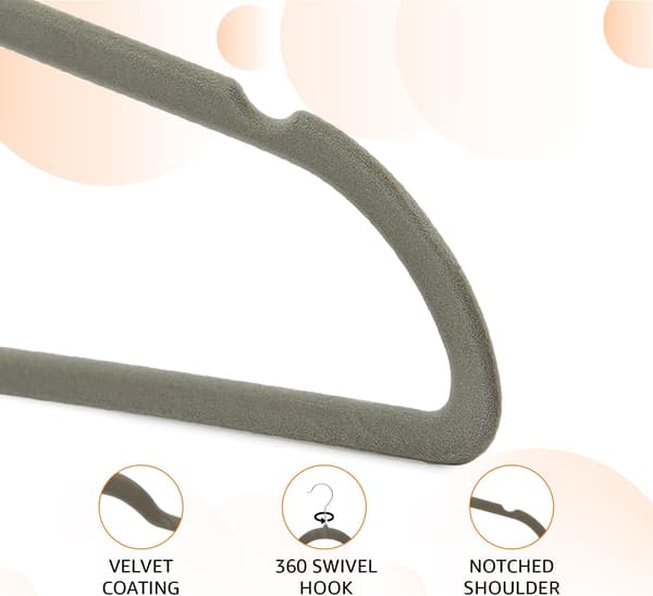 AmazonBasics AQ-M0004 Bøjle, elfenben, 30 stk. all grey 30-pack