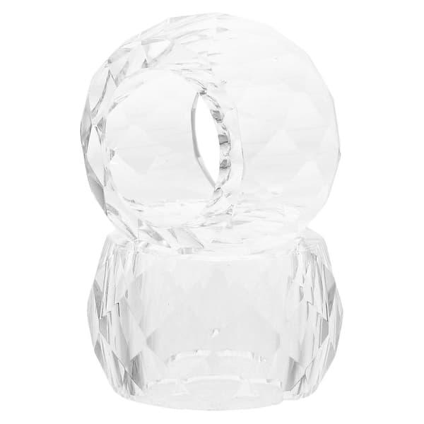 Klare servietringe Krystal servietholder Elegant design til bryllupper og fester 6.00X6.00X4.00CM 2 stk.