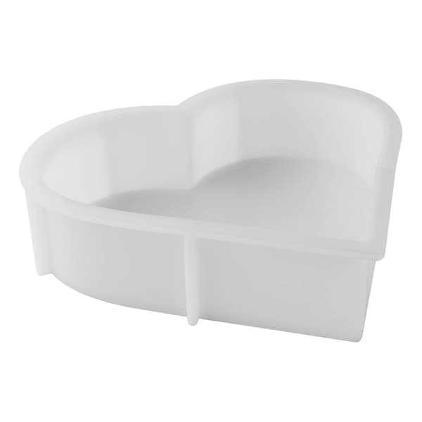 Store silikoneforme til harpiks, hjerteharpiksform, epoxyharpiksforme til blomsterkonservering, harpikskunststøbning White
