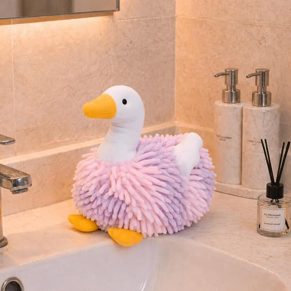Andeformet håndklæde, mikrofiber håndklæder til badeværelset, bløde absorberende chenille håndklædebolde, fluffy dyrehåndklæder til vask, bad, børn,