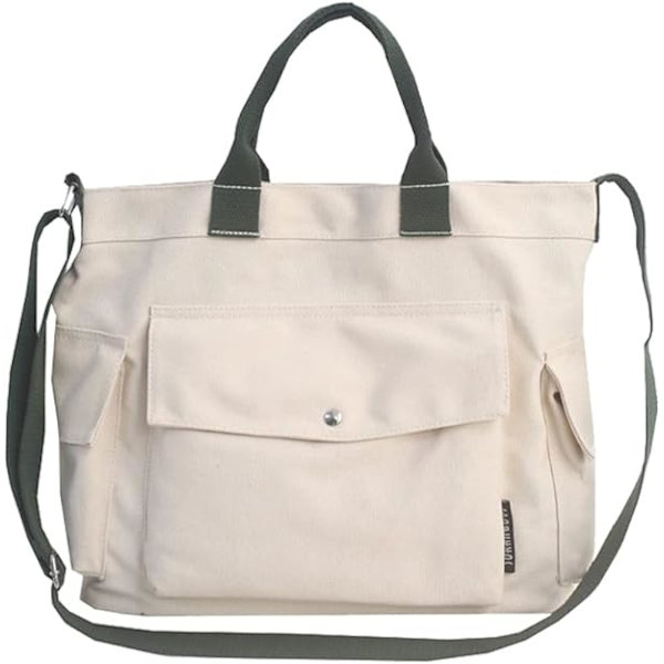 Naisten kangaskassi 14 tuuman suuri crossbody-kassi, jossa on useita taskuja, kangaskassi, olkalaukku, työlaukut