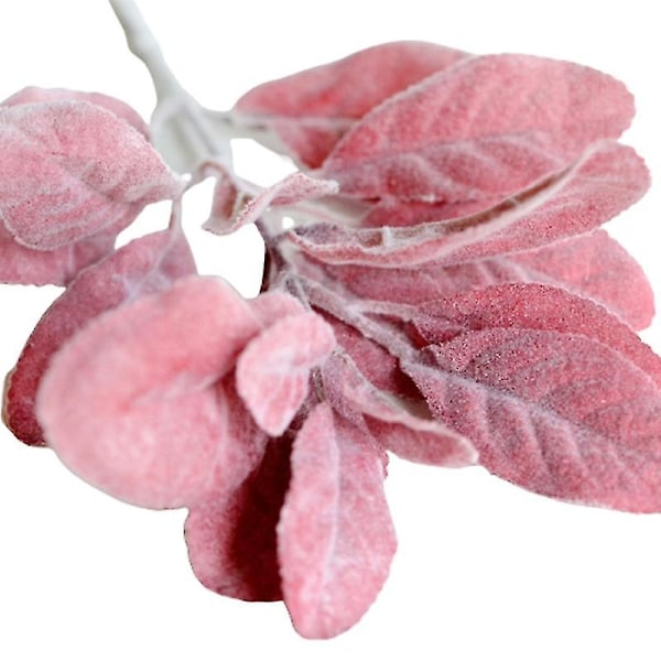 1 stk. Kunstige Planter Blomst Kaninøre Blad DIY Bryllup Hjem Arrangement Krans Q Red