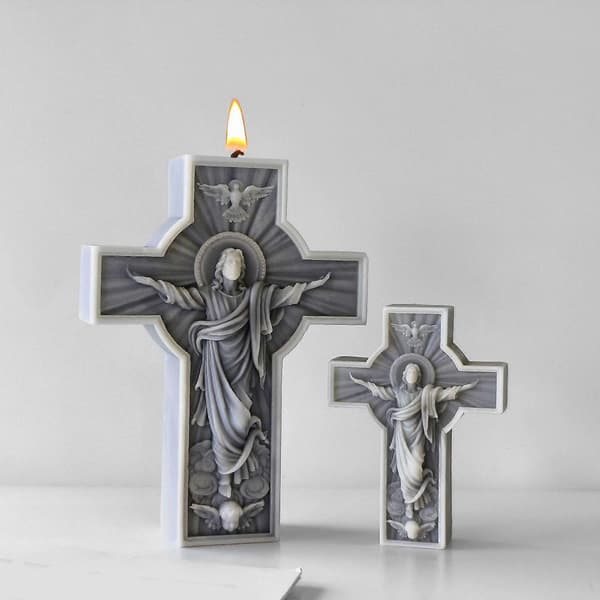 Multifunktionel religiøs silikoneform Bærbare lysforme til håndværk Duftlys Velegnet til hjem og gavegivning