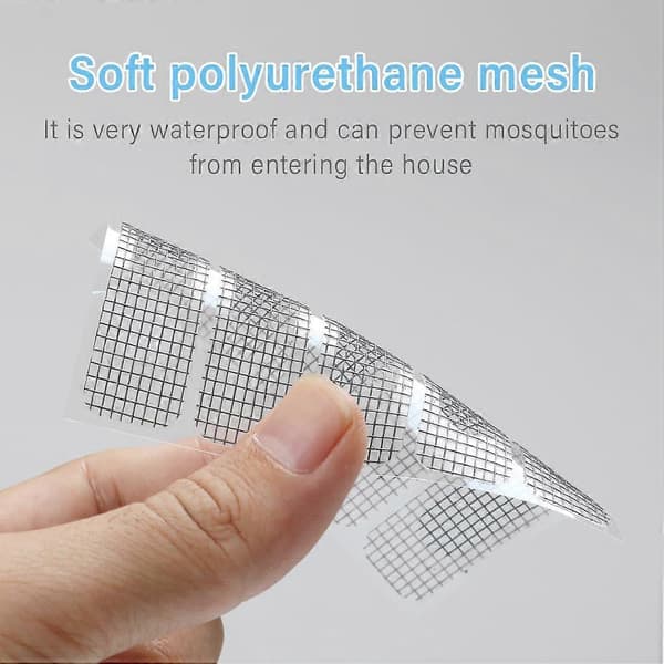 20 Sheets Mosquito Net Repair Kit, Insect Net Self-Adhesive Velcro