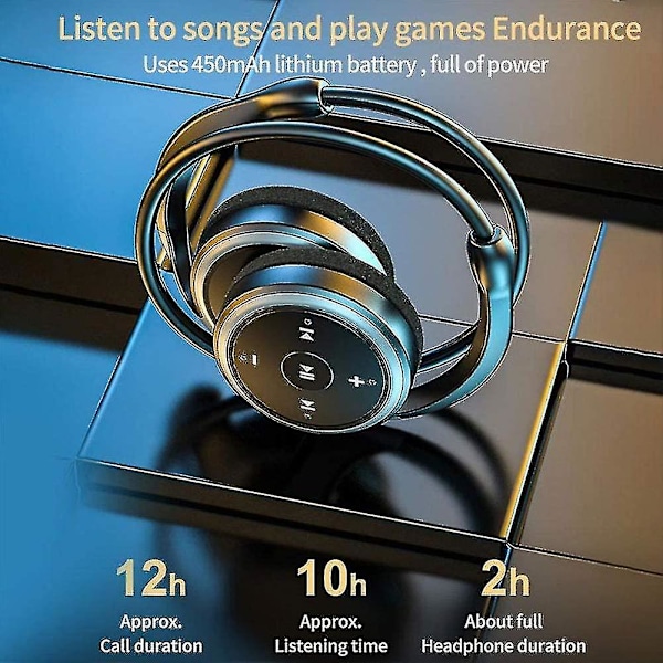 Langattomat kuulokkeet In-ear Hi-Fi Audio Urheilu Juoksukuulokkeet Mikrofonilla Tukevat TF-korttia FM-radiota Musta