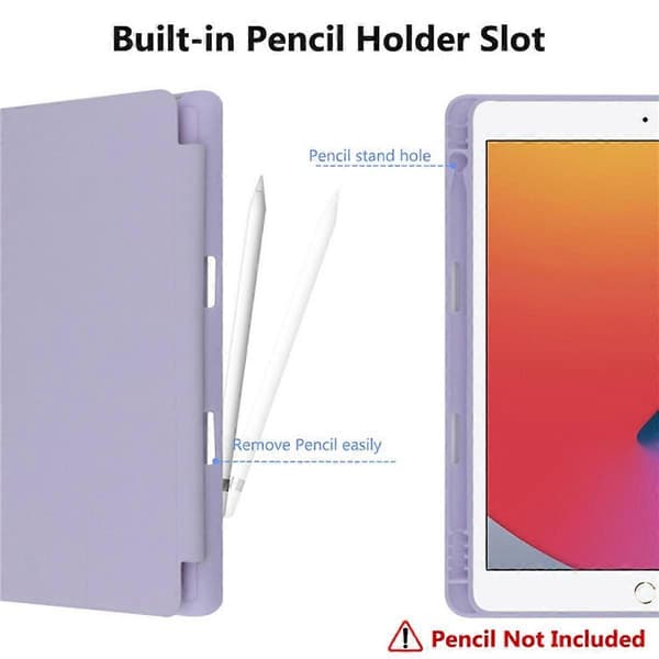 Til iPad Air 5. generation/iPad Air 4. generation 10,9 tommer med blyantholder, automatisk dvale/vågne, blød TPU-bagsidebeskyttelse