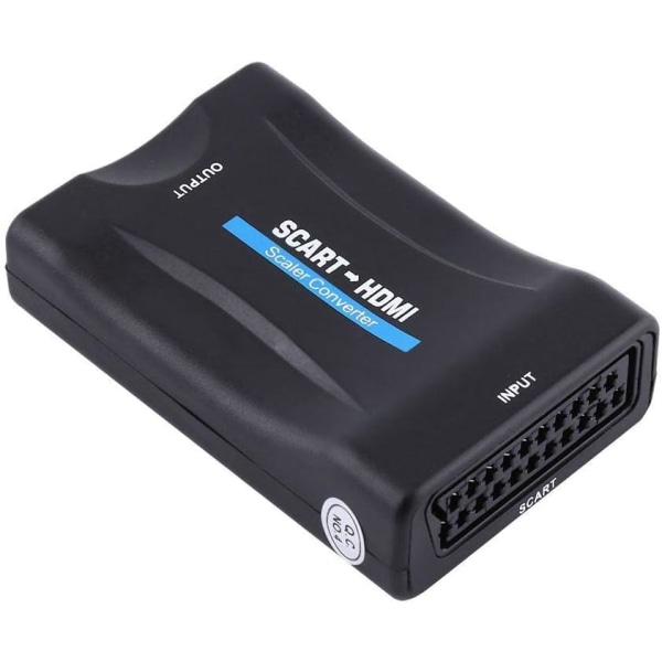 Til HDMI-konverter, 1080P Scart til HDMI Audio Video-adapter, Svart