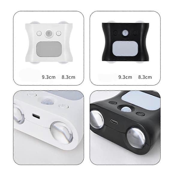 4-Head Ambient Spotlight 2-pack — Rechargeable RGB LED Motion Sensor Light with 1200mAh Battery