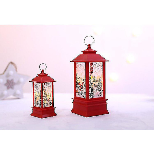 Julelykt Lysestake Lampe Nattlys Skrivebord Julepynt red Small