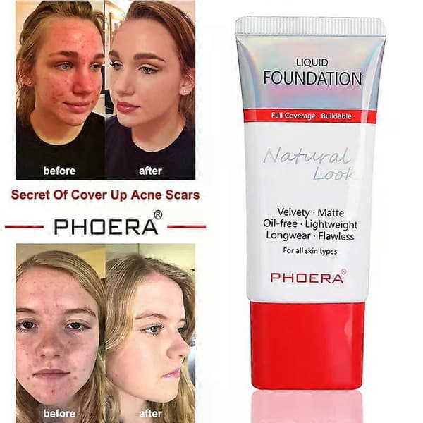 Flydende Foundation Mineral Touch Oil Control Mat Hudvenlig Makeup Fuld Dækning 24 Timer Langvarig Kosmetik C13
