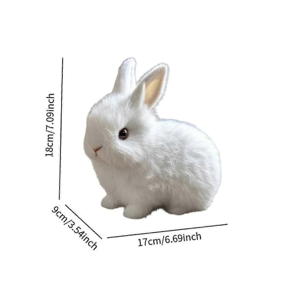 Electronic Rabbit Plush Animated Interaction Gift Electronic Pet Toy for Gift-Perfect White