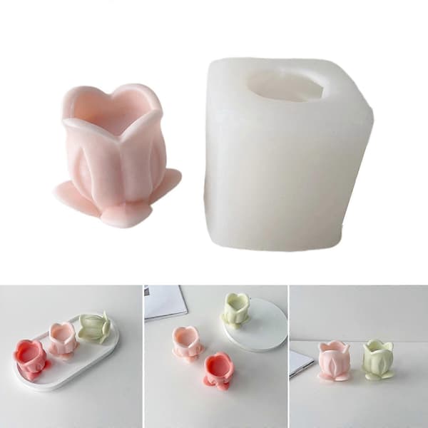 Blomsterpotte Silikoneform Beton Cement Blomsterpotteform Blomster Aromaterapi Gipsform Lyskop Epoxyharpiksform