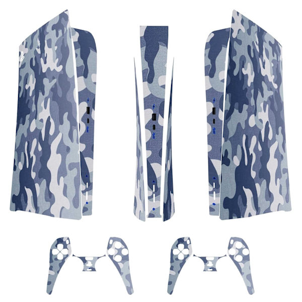 Adhesive Skin - Kompatibel med PS5 - Deksel for å tilpasse konsollen - Fjernet vinylfilm - Matt Satin HD-kvalitet (Digital, Camouflage Jeans)
