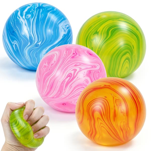 4-pack Fidget Toys, Squishy Cube, Ice Cube Squishy för ångest- och stresslindring för vuxna, långsamt stigande sensoriska stressbollar, klassrumspris