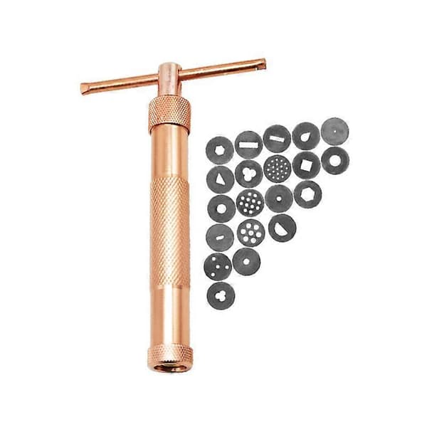 Stainless Steel Clay Extruder with 20 Unique Nozzle Designs